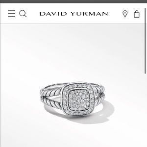 David Yurman Petite Albion with diamonds size 6.5